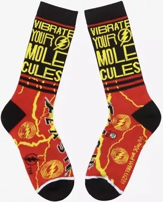 DC Marvel Comics FLASH Mens Crew Socks Size 8-12 New Unique • $5.99