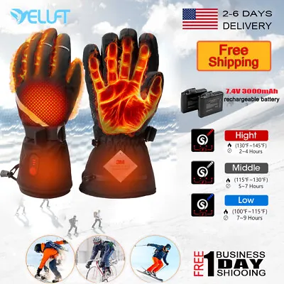 Heated Gloves Rechargeable Battery Power USB Winter Hand Thermal Warm Mittens US • $56.90