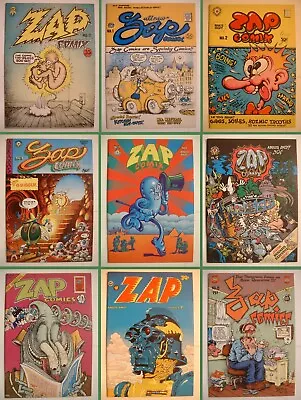 ZAP Comix Lot – Apex Novelties - #0 1 2 3 4 5 6 7 And 8! Early Printings! • $153