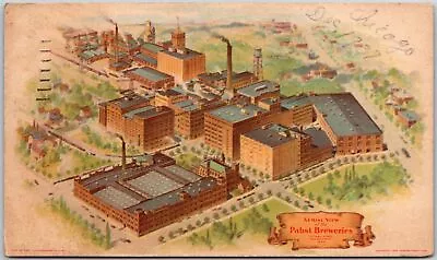 1937 Milwaukee Wisconsin WI Aerial View Of The Pabst Breweries Posted Postcard • $8.09