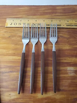 EKCO ETERNA Canoe Muffin MCM Flatware Dinner Fork Large (4) Vintage Mid Century  • $24.88