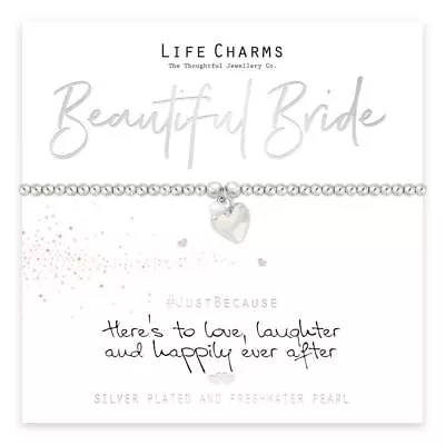 £13.80 • Buy Life Charms Bracelet - BEAUTIFUL BRIDE - Love Laughter Happily Ever After, Boxed