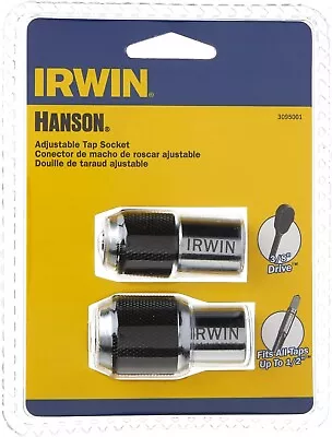 Hanson 2-Piece Adjustable Tap Socket Hand Tools 3/8 Inch Square Drive Wrenches • $57.85