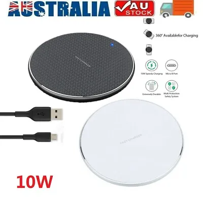 $7.99 • Buy Wireless Charger Charging Pad For Qi IPhone 14 13 Pro Max Samsung S23 S22 Ultra