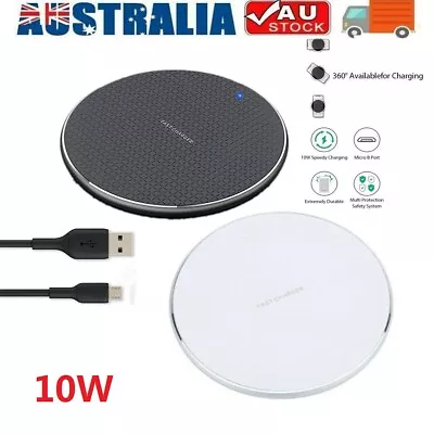 Wireless Charger Charging Pad For Qi IPhone 14 13 Pro Max Samsung S23 S22 Ultra • $7.59