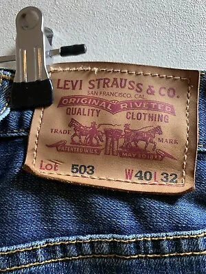 Levi's 503 Men's Blue Denim Jeans Size 40 Boot Cut W40 L32   • $34.95
