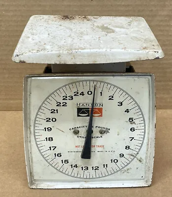 Vintage Hanson Antique Farm Kitchen Utility Scale 25 Lb Limit Made In USA 🇺🇸 • $15.19