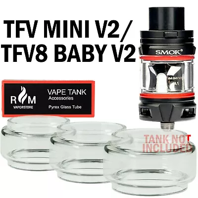 X3 Bubble Glass For Smok TFV Mini V2 TFV8 Baby V2 Morph 2 TPD R Kiss TPD UK • £7.95