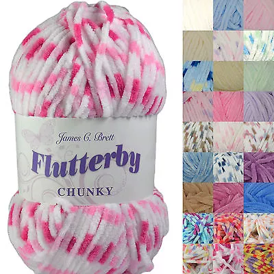 James C Brett Flutterby Chunky Knitting Wool Yarn 100g • £3.69