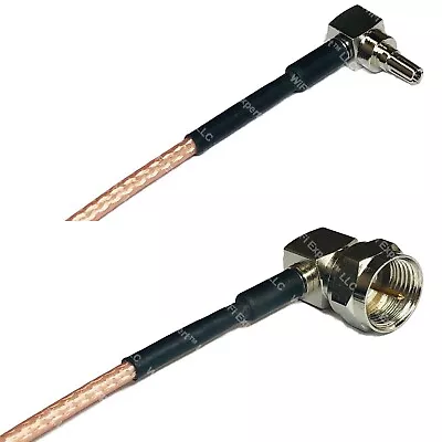 RG316 CRC9 MALE ANGLE To F MALE ANGLE RF Cable Rapid-SHIP LOT • $11.24