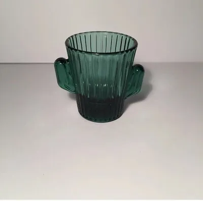 1 Vintage Shot Glass Libbey Green Emerald Cactus Collectible Replacement Shot • $14