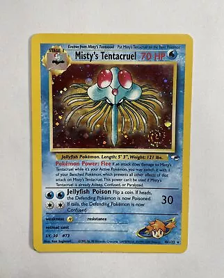 Gym Heroes Misty’s Tentacruel Holo 10/132 Rare WOTC Pokémon Card TCG Mint *Swirl • $24.99