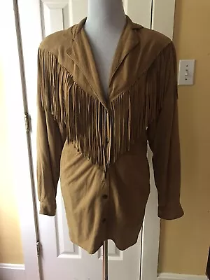 $85 • Buy Women’s Vakko Fringed Butter Soft Jacket Size 4