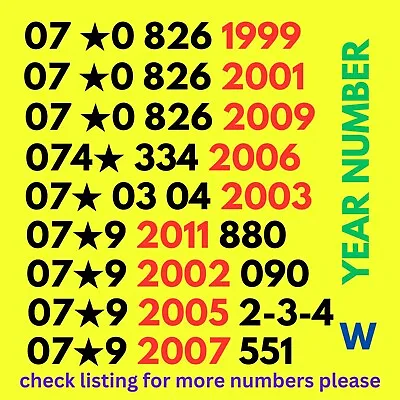 £4.99 • Buy New Birthday VIP UK Gold Number Sim Card Birth Year Date Pay As You GoAny Ending
