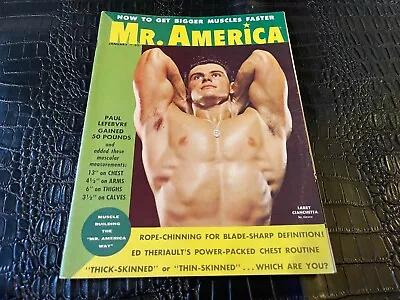 JANUARY 1959 MR MISTER AMERICA Bodybuilding Magazine LARRY CIANCHETTA • $24.99