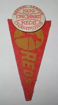 $99.95 • Buy 1939 Baseball Cincinnati Reds World Series NL Champions Pin Coin Pinback Pennant