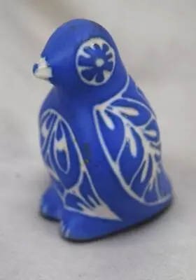 Pablo Zabal Signed Chile Blue/White 2 1/2  Tall Folk Art Ceramic Penguin B • $19.99