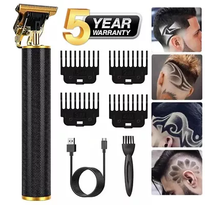 Professional Mens Hair Clippers TrimmersShaver Machine CordlessBeard Electric • £7.48