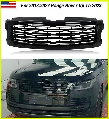 Gloss Black Front Upper Bumper Grille Grill Fit 2018-2022 Range Rover Up To 2023 • $205.64