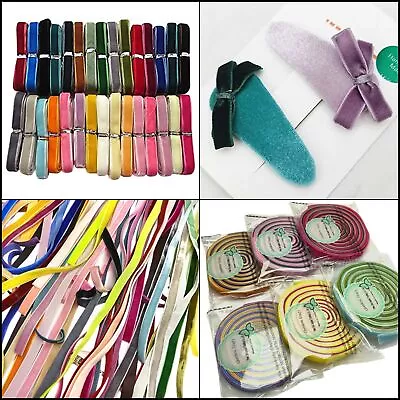 Chenkou Craft 30 Yards 3/8  Velvet Ribbon Total 30 Colors Assorted Lots Bulk .. • $21.14