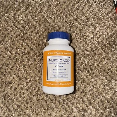 The Vitamin Shoppe R-Lipoic Acid 210 Mg 60 Veggie Capsules Sealed Exp 12/24 • $29.99