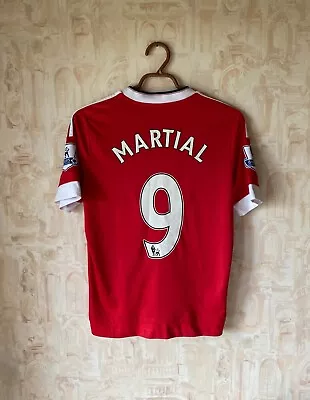 Manchester United #9 MARTIAL Kids Jersey 13-14 Y. 2015 2016 Shirt AC1418 Adidas • $25