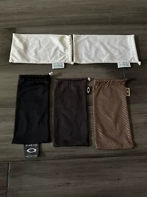 5 Assorted Oakley Microfiber Storage Cleaning Bags Sunglass Soft Cloth Cases Lot • $20