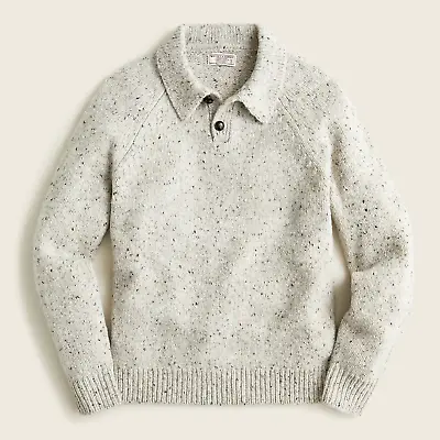 $87.99 • Buy NWT Wallace & Barnes By J Crew Merino Wool Beige Irish Donegal Collared Sweater