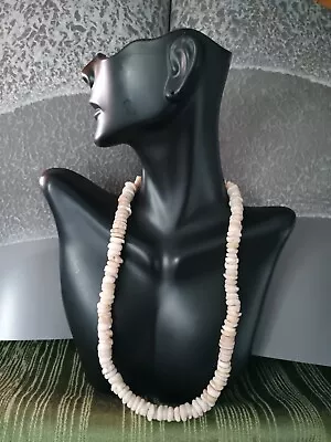 Vintage Puka Shell Choker Necklace Hawaiian Island Hula Surfer Tiki Unisex 16.5  • $45