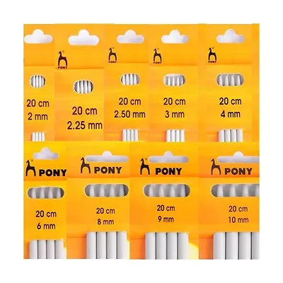 Pony 20cm Set Of 4 Double Pointed Knitting Needles Pins 2mm - 10mm • £4.55