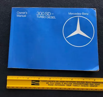 Mercedes Benz 1983 Owners Manual Book 300SD-Turbo Diesel Vintage 126 D Car Auto • $16.33