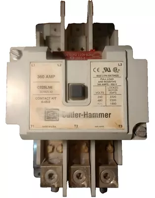 Cutler Hammer C825LN6 Contactor 360 Amp 3 Pole 110/120 Volt Coil 600V  Series A2 • $699.99