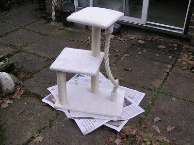 £20 • Buy **cat Multi-platform Activity Centre**scratching Post+rope.faux Fur Covering.g/c