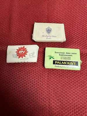 Vintage Mini Soap Lot Of 3 - Copley Plaza Boston Northeast Airlines Palmolive • $14.99