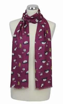 £15.99 • Buy Peony Cat Scarf Purple Cats Christmas Gift Present Ladies