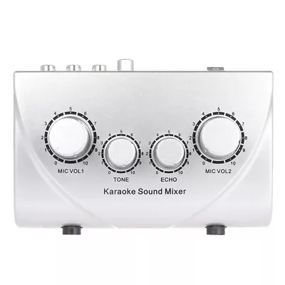 $15 • Buy Karaoke Sound Mixer Audio System Dual Mic Input Portable Mini Digital Karaoke