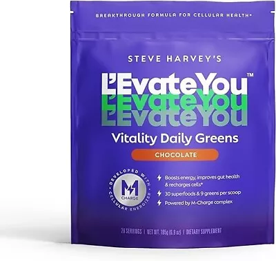 Steve Harvey's L'Evate You Vitality Daily Greens~Chocolate~28 Servings EXP 5/25 • $33.93