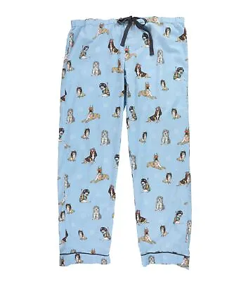 P.J. Salvage Womens Peace Dogs Pajama Lounge Pants Blue X-Large • $29.54