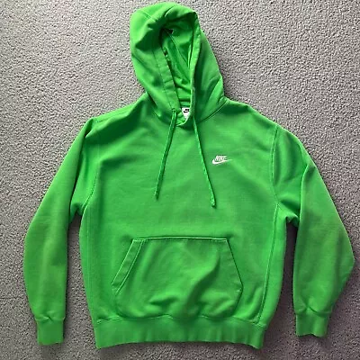 Mens Nike Sportswear Club Green Pullover Hoodie Size Medium Long Sleeve Athletic • $27.98