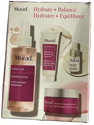 Murad Hydration 4 Piece Set: Toner Cleanser Infusion Oil Charged Water Gel • $39.99