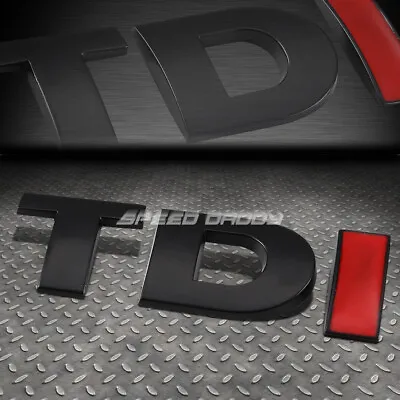 $6.88 • Buy For Vw Tdi Golf/jetta Metal Bumper Trunk Door Grill Emblem Decal Badge Black Red