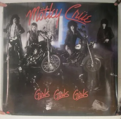 Motley Crue Poster Promo Girls Girls Girls Motorcycles Band Members • $49.99