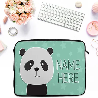 Personalised Panda Tablet Sleeve Laptop IPad Case Zip Pouch Bag Boys Gift KKM20 • £14.95