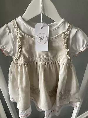 MAMAS & PAPAS Linen Look Summer Dress Baby Girls Clothing 12-18 Months 🐻🐻 • £4.75