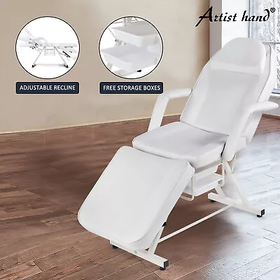 Adjustable White Massage Bed Facial Table Tattoo Beauty Salon Spa ChairW/Storage • $219.99