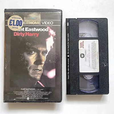 DIRTY HARRY (Big Box PRE-CERT Ex-Rental WARNER VHS Video) - CLINT EASTWOOD • £29.99