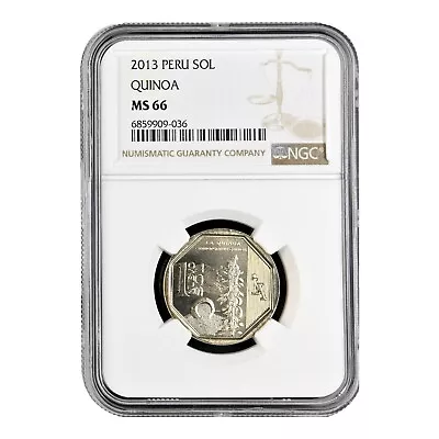 Series Natural Resources Of Peru 1 Sol 2013 QUINOA NGC MS 66 TOP POP • £22.52