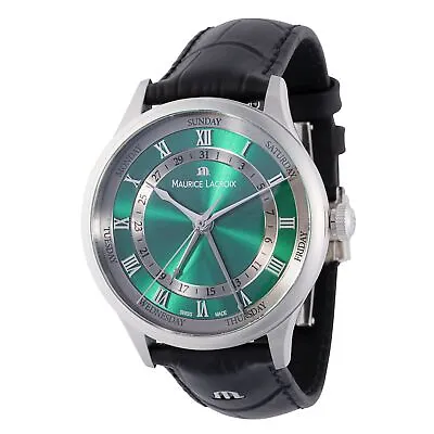 Maurice Lacroix MP6507-SS001-610-2 Men's Masterpiece Tradition 5 Green Dial • $1095