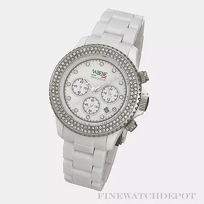 $197 • Buy Authentic Vabene Snow White Chronograph Silver Bezel 41mm  Watch CH916