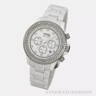 Authentic Vabene Snow White Chronograph Silver Bezel 41mm  Watch CH916 • $197